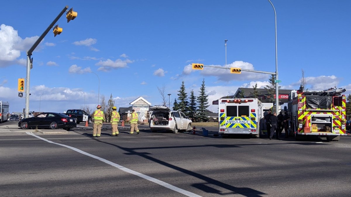 Multiple people were rushed to hospital Sunday afternoon after a crash in southeast Calgary.