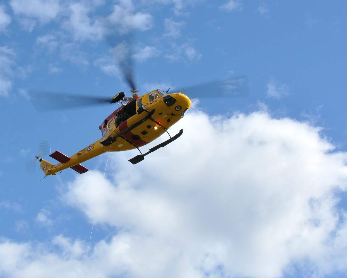 A Griffon helicopter from JFCC Trenton helped rescue a lost moose hunter in the Havelock area on the weekend.