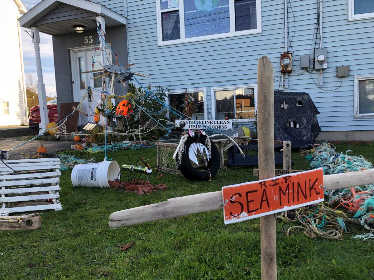 Angela Riley said she wanted to celebrate Halloween but not buy single-use decorations.