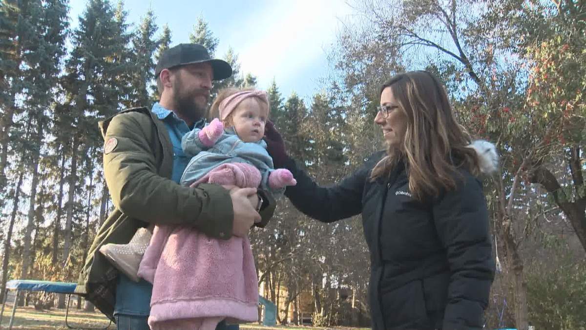 John, Harper and Amanda Hanki in Spruce Grove on Oct. 25, 2020.