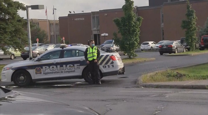 Longueuil police say the operation is "preventive." Friday, Oct. 2, 2020.