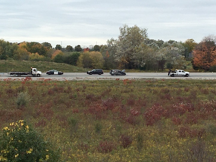 A photo of the crash scene on Highway 412.