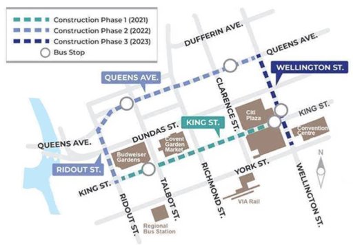 The Downtown Loop of London Ont. Rapid Transit Plan Oct 28, 2020