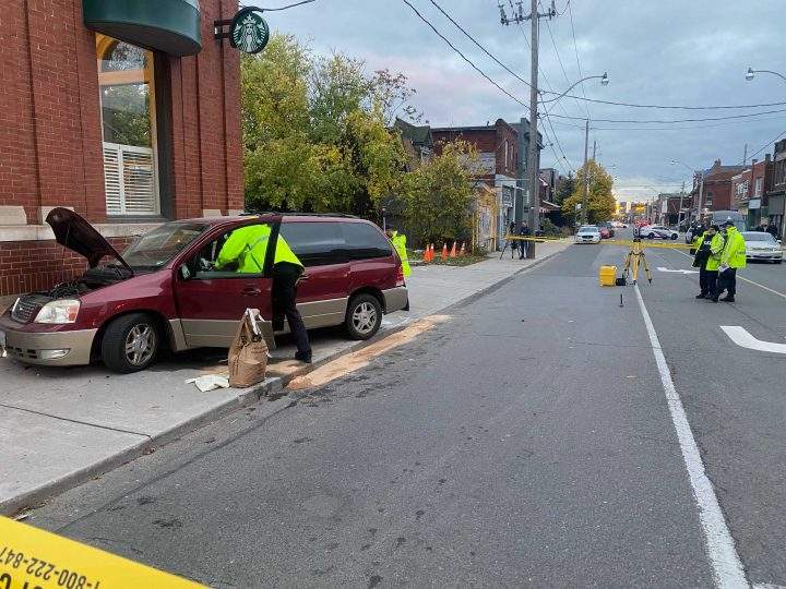Emergency crews were called to the area of Christie and Dupont streets at 4:20 p.m.