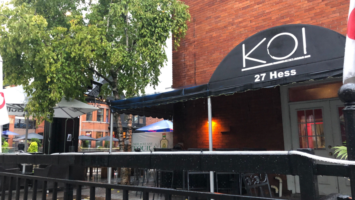 Hamilton Public Health declared a COVID-19 outbreak at KOI Restaurant on Hess Street South after two cases were linked to the restaurant.