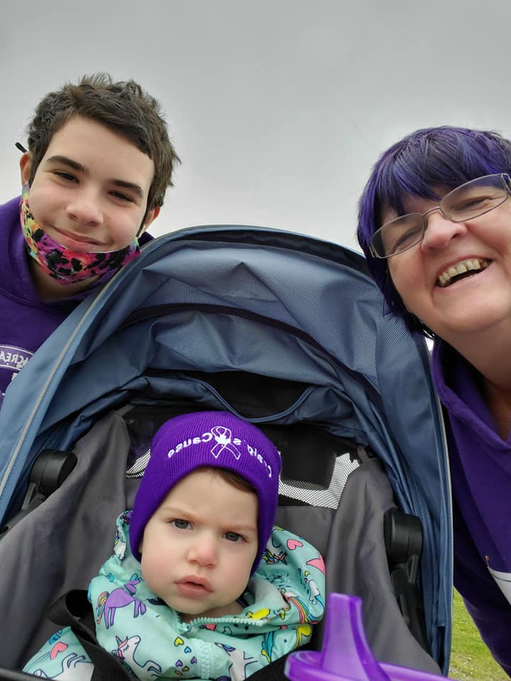 New Brunswick family goes on a stroll for the virtual 2020 Light Up the Lake New Brunswick, an annual walk to raise money for pancreatic cancer research and awareness tools.