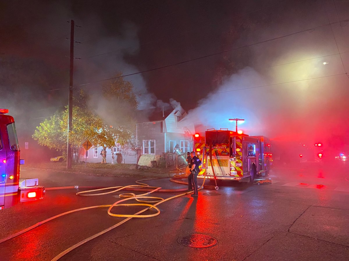 Firefighters responded to 200 Maitland Street on Tuesday night.