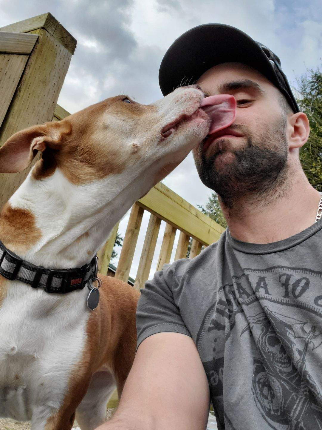 Matt Rebman and his dog Opie. The eight-year-old dog died in a weekend hit-and-run incident in West Kelowna.