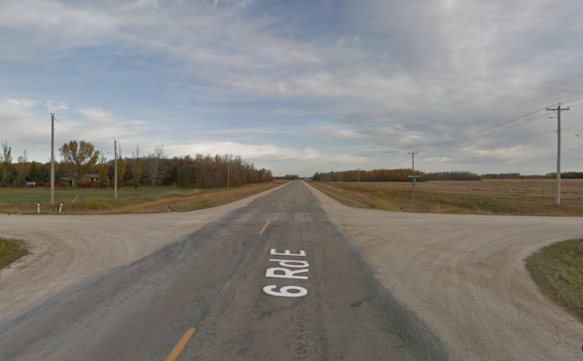 The location where RCMP say 44-year-old Douglas Dew was last seen walking on Saturday night.