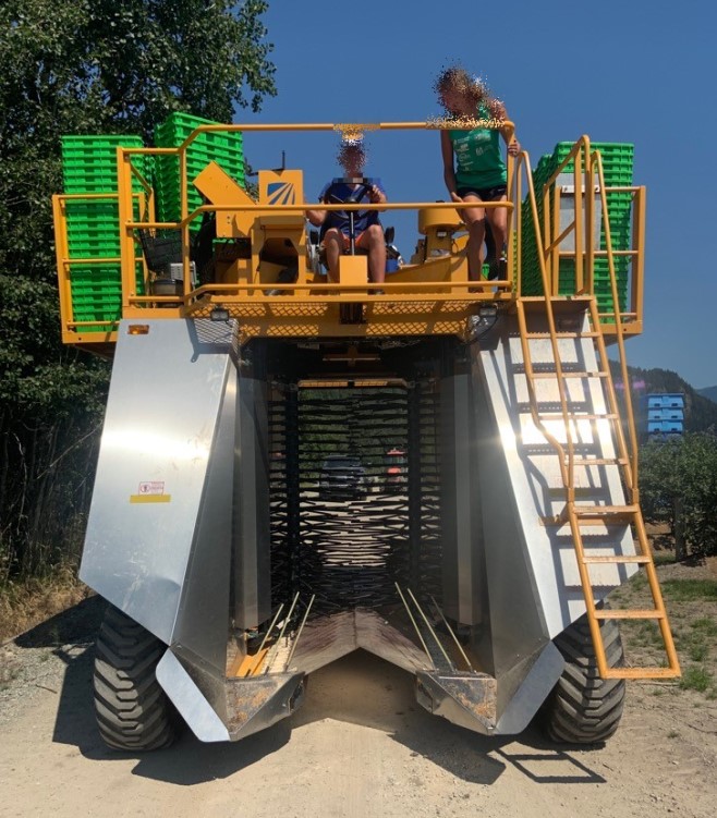 Police say this massive blueberry harvester was stolen from a farm east of Abbotsford sometime between September 30th and October 5th, 2020.