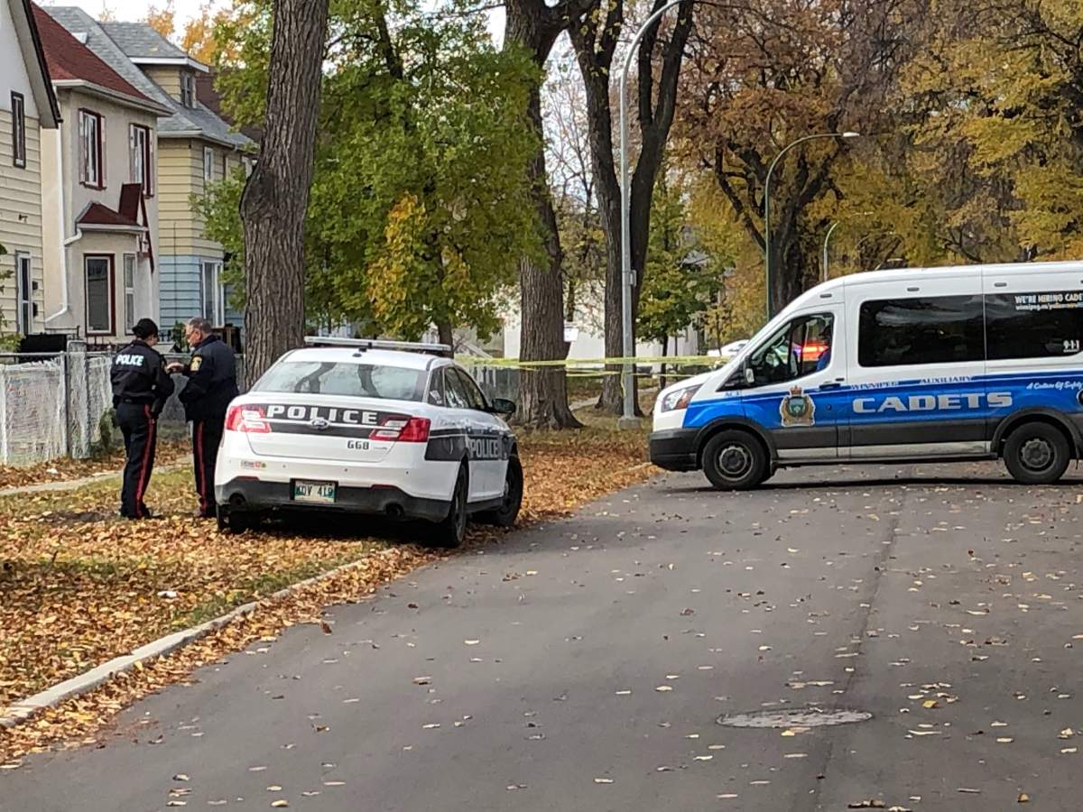 Winnipeg police on scene at Powers Street and Boyd Avenue.