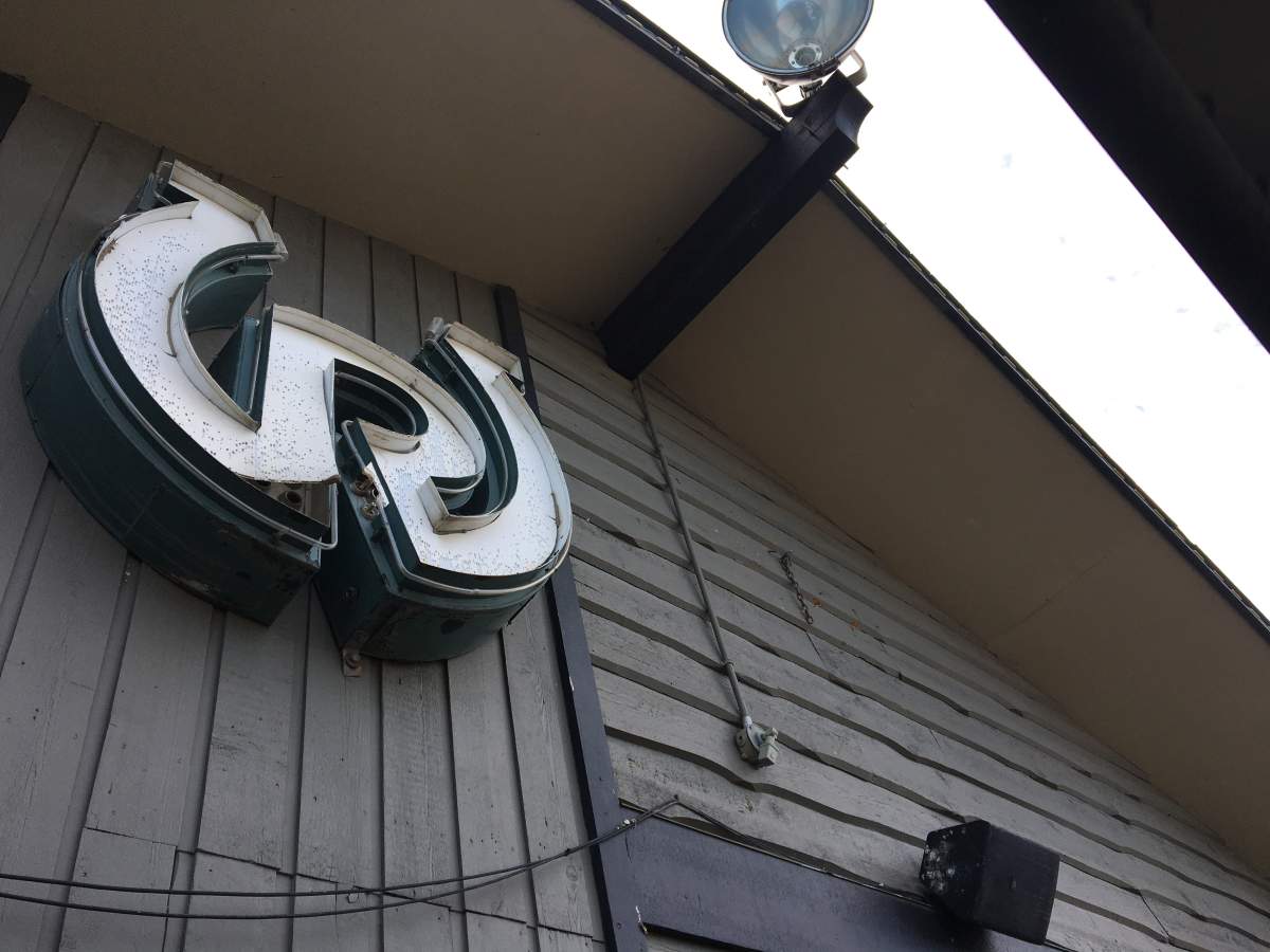 Outside Ranchman\’s where bobsled used to hang.