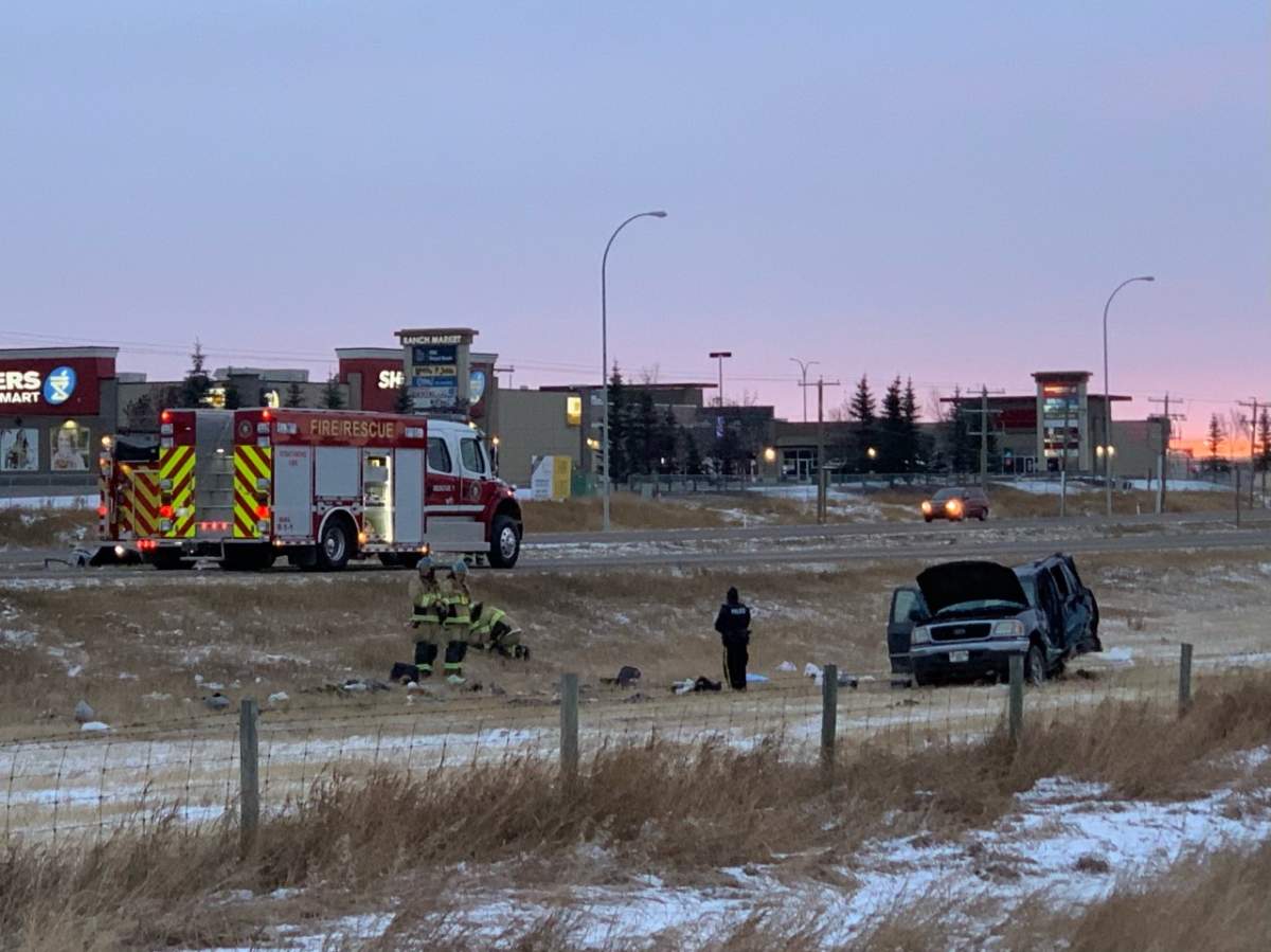 Alberta RCMP responded to a fatal crash in Strathmore on Sunday, Oct. 18, 2020.