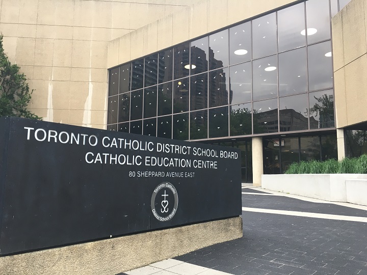 A photo of the Toronto Catholic District School Board on Sheppard Avenue East on Oct. 28, 2020.