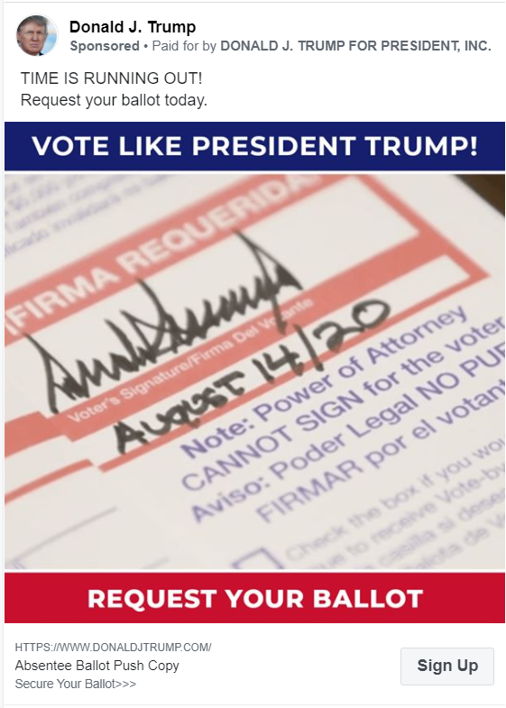 Trump Campaign Rolls Out Vote-by-mail Ads After Months Of Raising Fraud ...