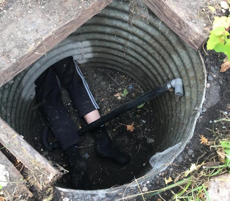 Portage la Prairie RCMP found their runaway suspect trapped in this tunnel.