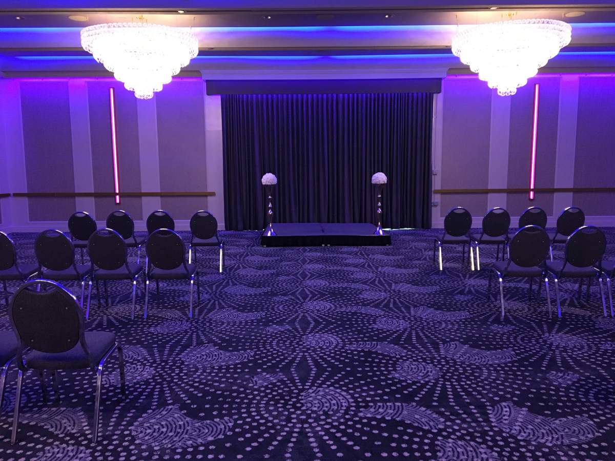 Ceremony set-up at Carriage House Inn.