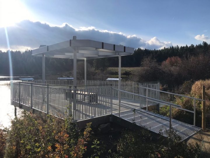 Carney Pond in Kelowna received a new viewing platform.