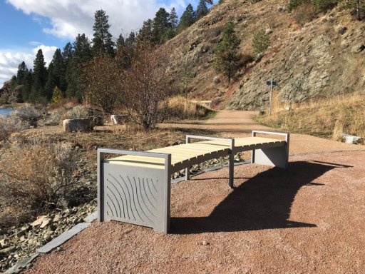 At the 3.7 kilometre mark on the Okanagan Rail Trail in the Regional District of North Okanagan, the trail received a new viewing area.