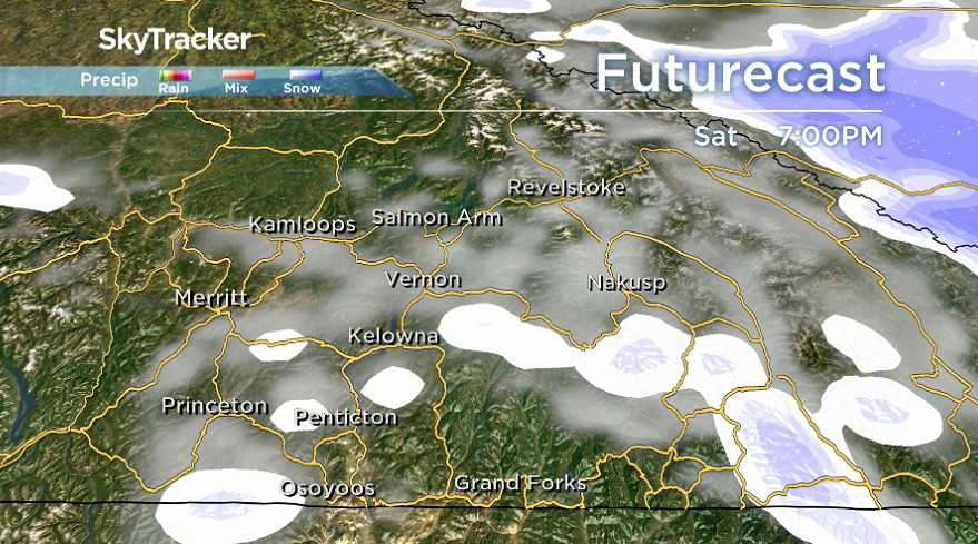 A few more clouds will slide in on Saturday with the possibility of some high elevation flurries.