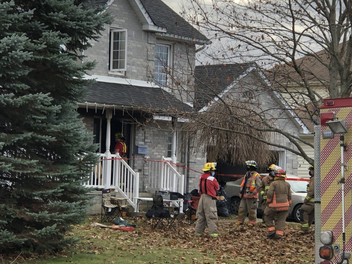 A family's dog was killed in a house fire in Amherstview Friday morning. 