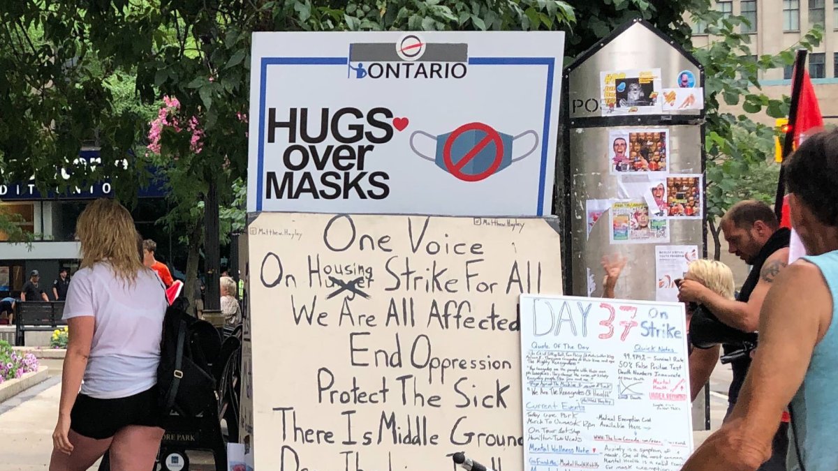 Organizer of anti-mask protest at Hamilton city hall charged: police - image