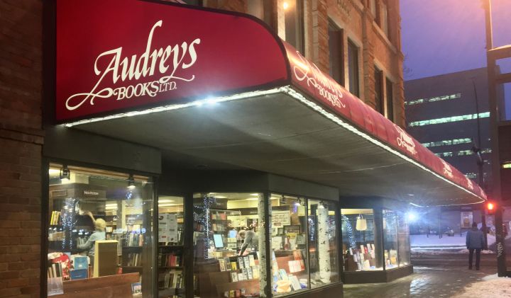 A photo of Audreys Books in downtown Edmonton on Nov. 23, 2020.