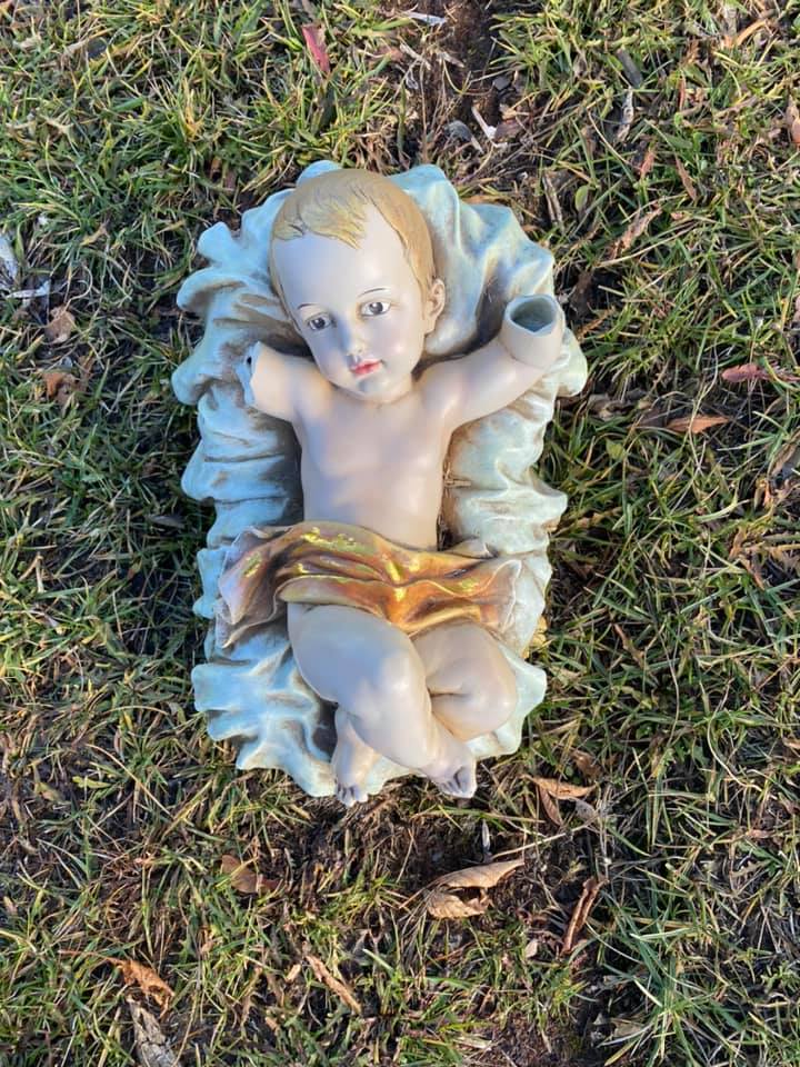 Riverview’s stolen baby Jesus is recovered — but beyond repair - New ...