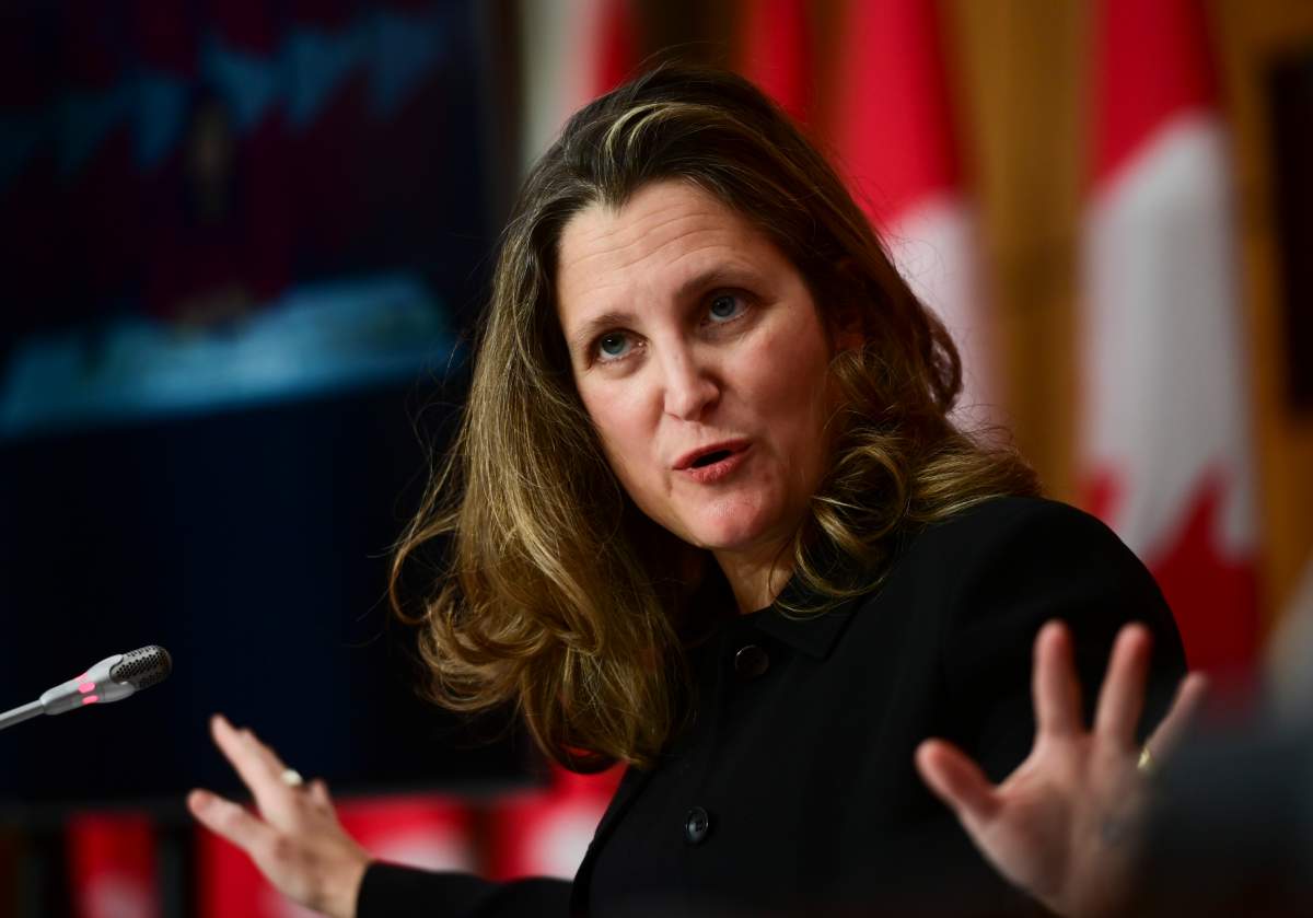 Deputy Prime Minister Chrystia Freeland.