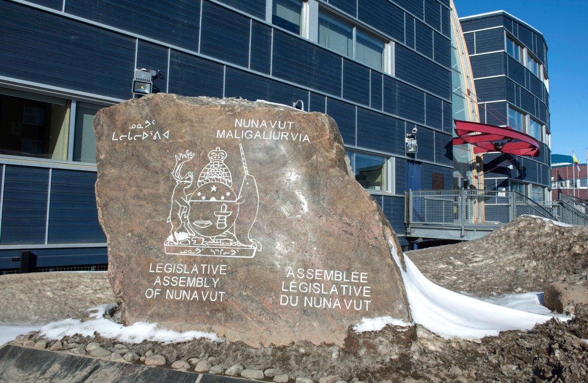 The Nuvanut Legislature is seen Saturday, April 25, 2015 in Iqaluit, Nunavut.