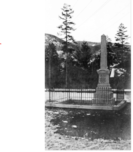 The Hedley Cenotaph as it looked soon after unveiling circa 1920.