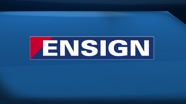 The Ensign Energy Services Inc. logo is seen in this undated handout photo. 