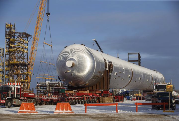 Inter Pipeline's Heartland Petrochemical Complex is shown under construction in Fort Saskatchewan, Alta., on Thursday, January 10, 2019. 