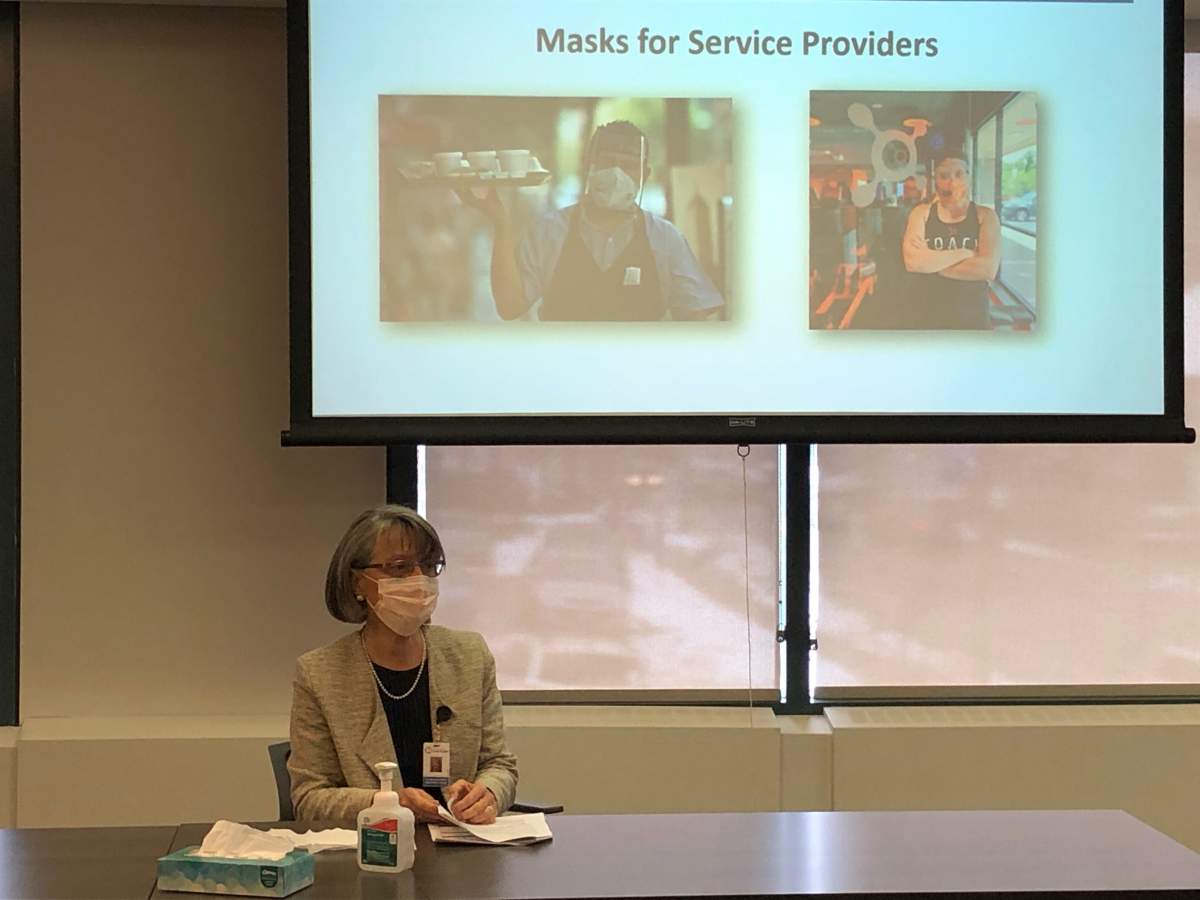 Dr. Rosana Salvaterra, medical officer of health for Peterborough Public Health, at Wednesday's COVID-19 situational update.