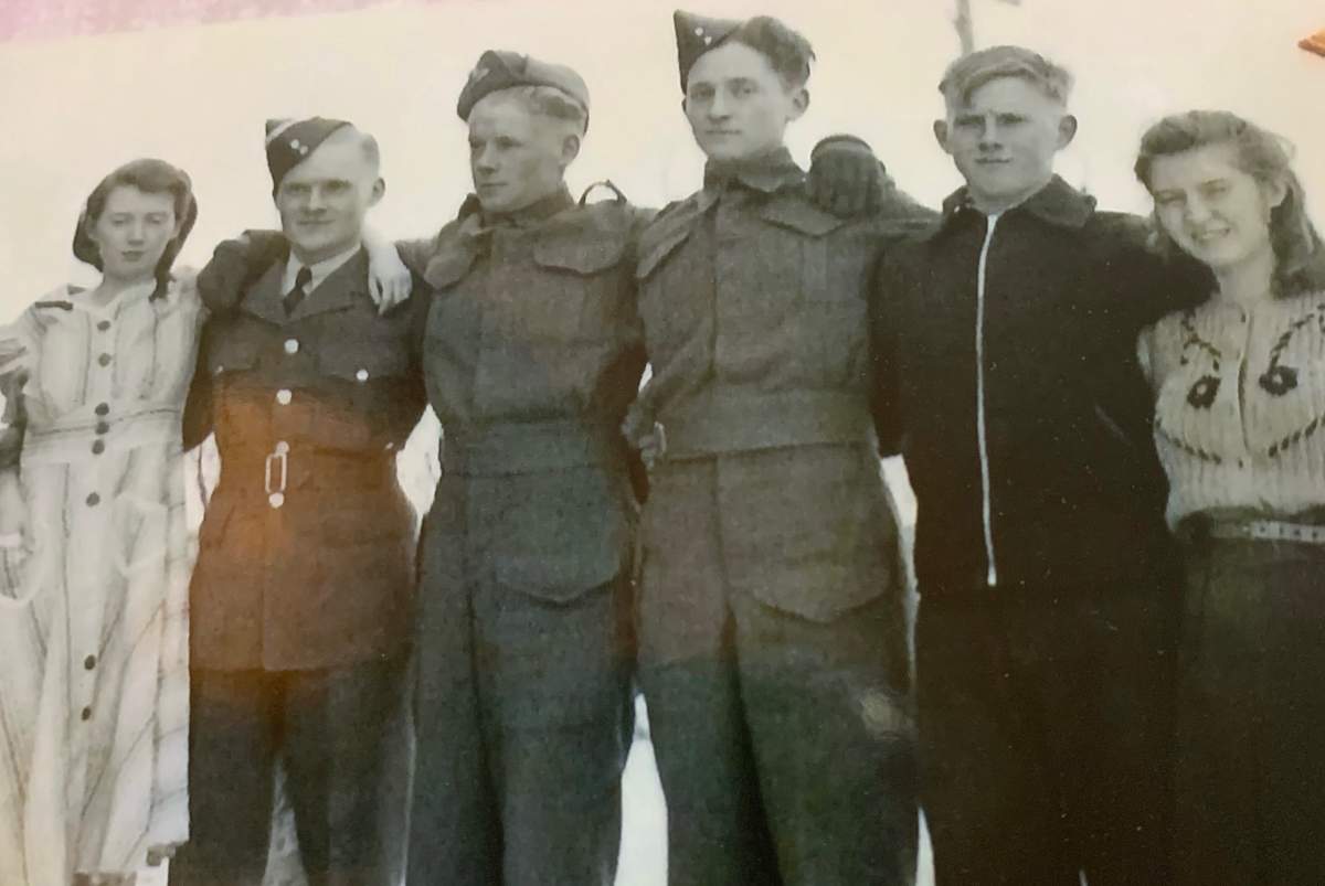 The Hyndman siblings of Rapid City, from left to right, Grace, Orrie (killed in action), Bob, Nyall, Timer and Jean.