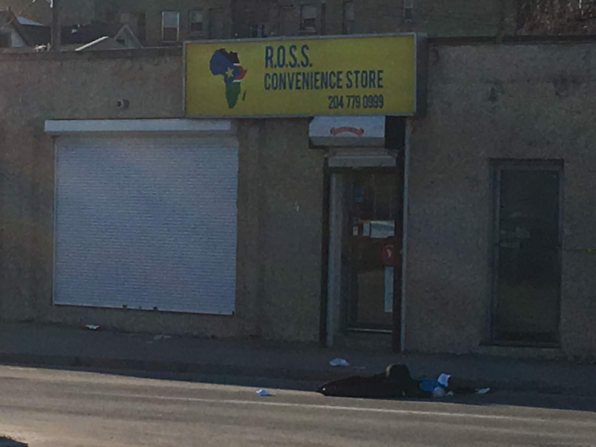 Police at the scene of the shooting.