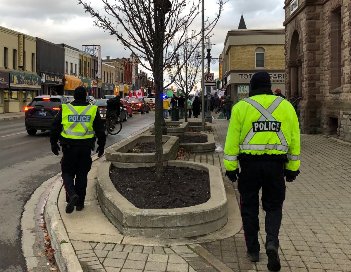 Coronavirus 80 antilockdown protesters converge on downtown Woodstock