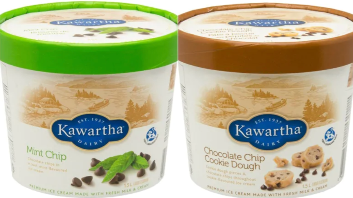 Kawartha Dairy has recalled two of its ice cream flavours over concerns they may contain metal pieces.