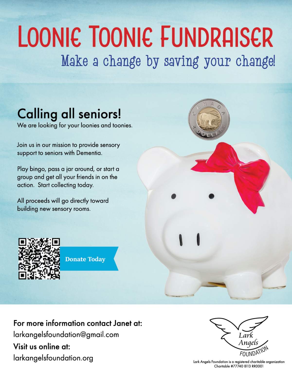Lark Angels Foundation-Loonie Toonie Fundraiser - image