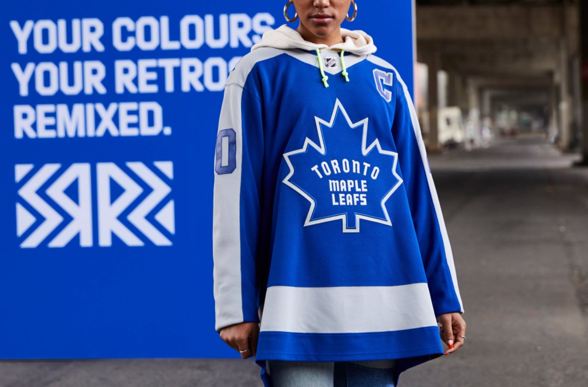 The Toronto Maple Leafs Reverse Retro jersey.