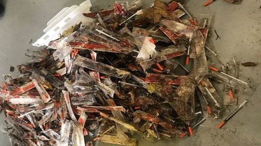 New Glasgow Regional Police are investigating approximately 600 needles that were improperly disposed of, and found on Nov. 9.  