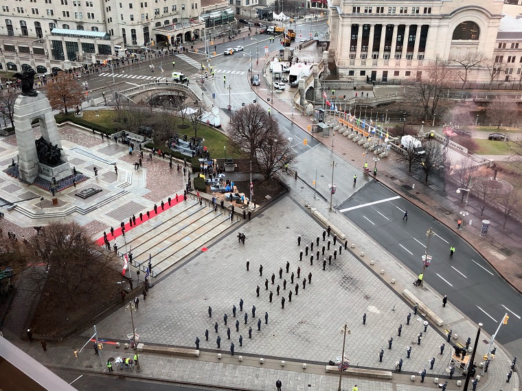 Remembrance Day ceremonies in the nation’s capital featured few crowds amid the pandemic.