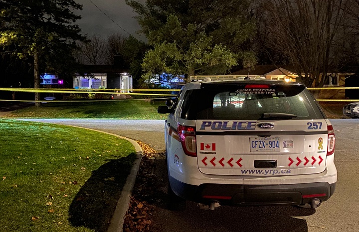 York Regional Police respond to a fatal shooting on Leisure Lane in Richmond Hill in November 2020.