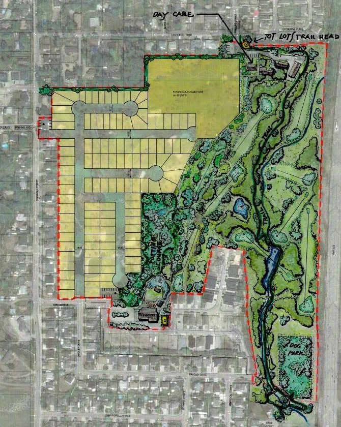 A map of the proposed subdivision at Royal York Golf Club.