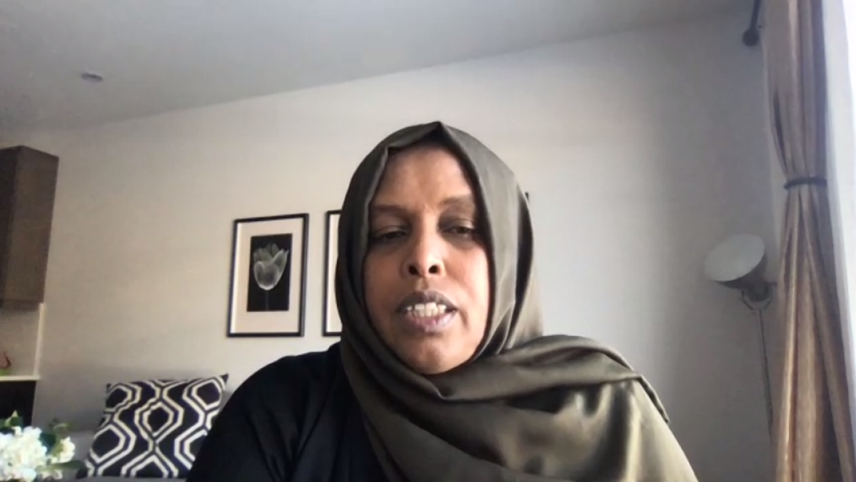 Hindia Mohamoud, director of the Ottawa Local Immigrant Partnership, speaks on Nov. 24, 2020 about the overrepresentation of marginalized communities in Ottawa's COVID-19 data. “It is overwhelming. It is concerning. And it is urgent," she said.