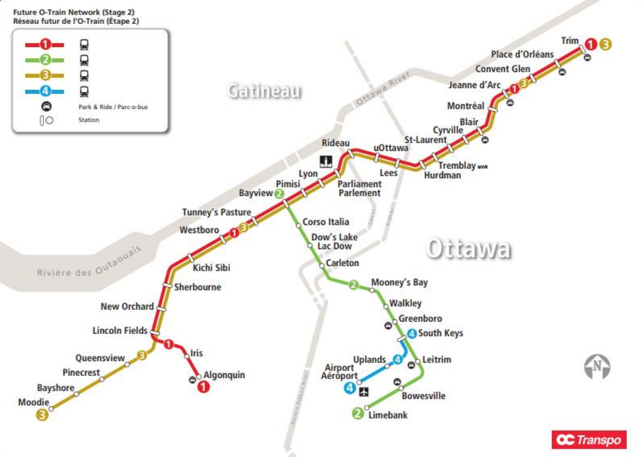 Stage 2 Lrt Map Ottawa Lrt: Oc Transpo Finalizes Station Names, Transit Map For Stage 2 -  Ottawa | Globalnews.ca