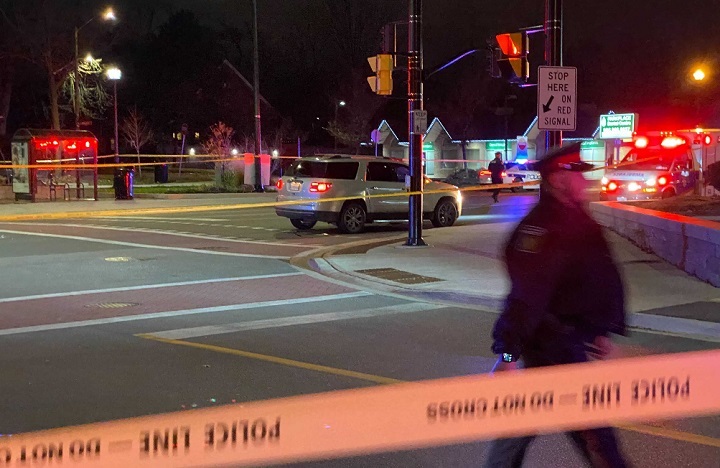 The collision happened at around 9:25 p.m. on Wednesday.