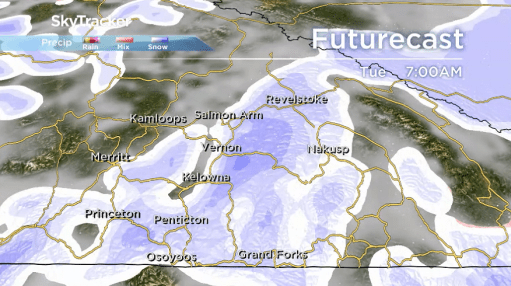 Snow could linger in pocks into early Tuesday morning.