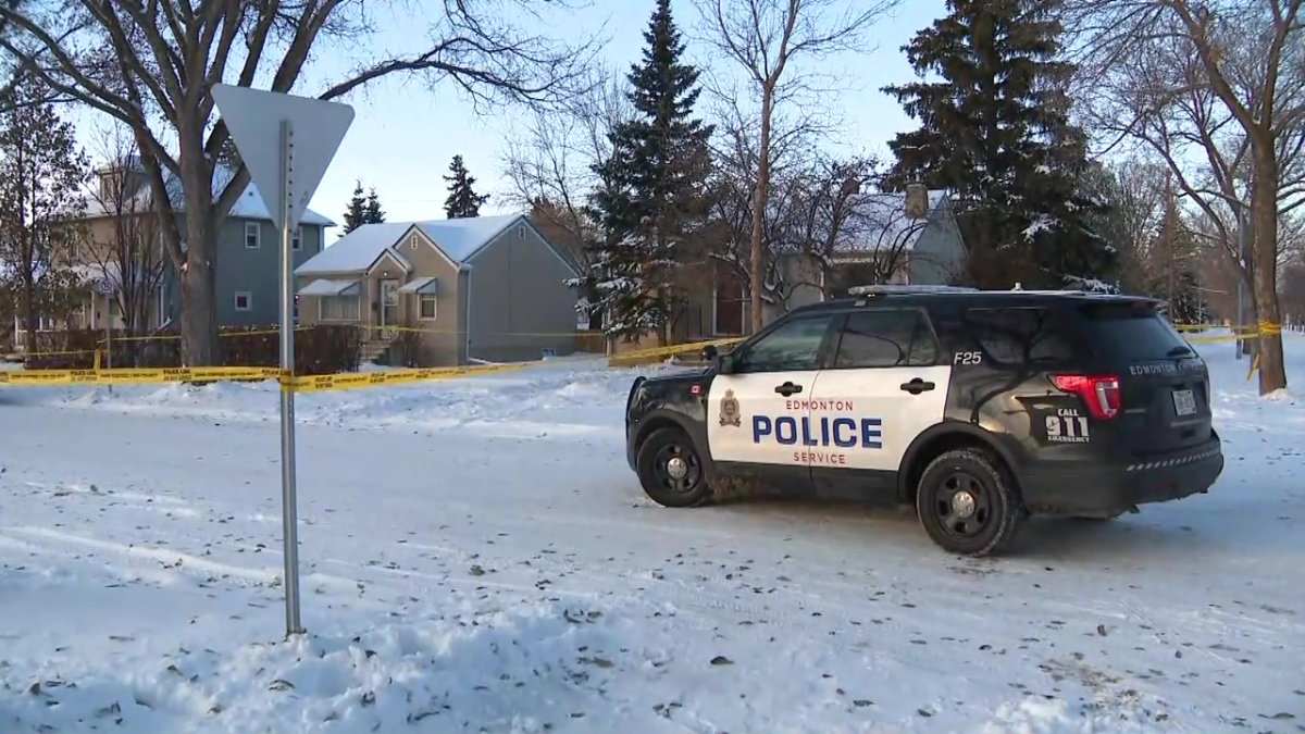 A home on 102 Street near 121 Avenue in Edmonton's Westwood neighbourhood was blocked off as police investigated a death in the home. Wednesday, November 11, 2020.