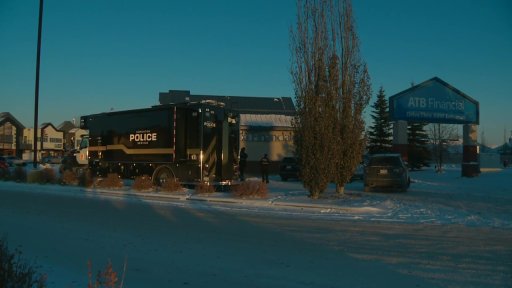 An Edmonton Police Service command post set up in west Edmonton on Wednesday, November 11, 2020.